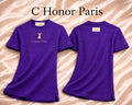 C Honor Paris Mallory Crewneck Shirt in purple front and back